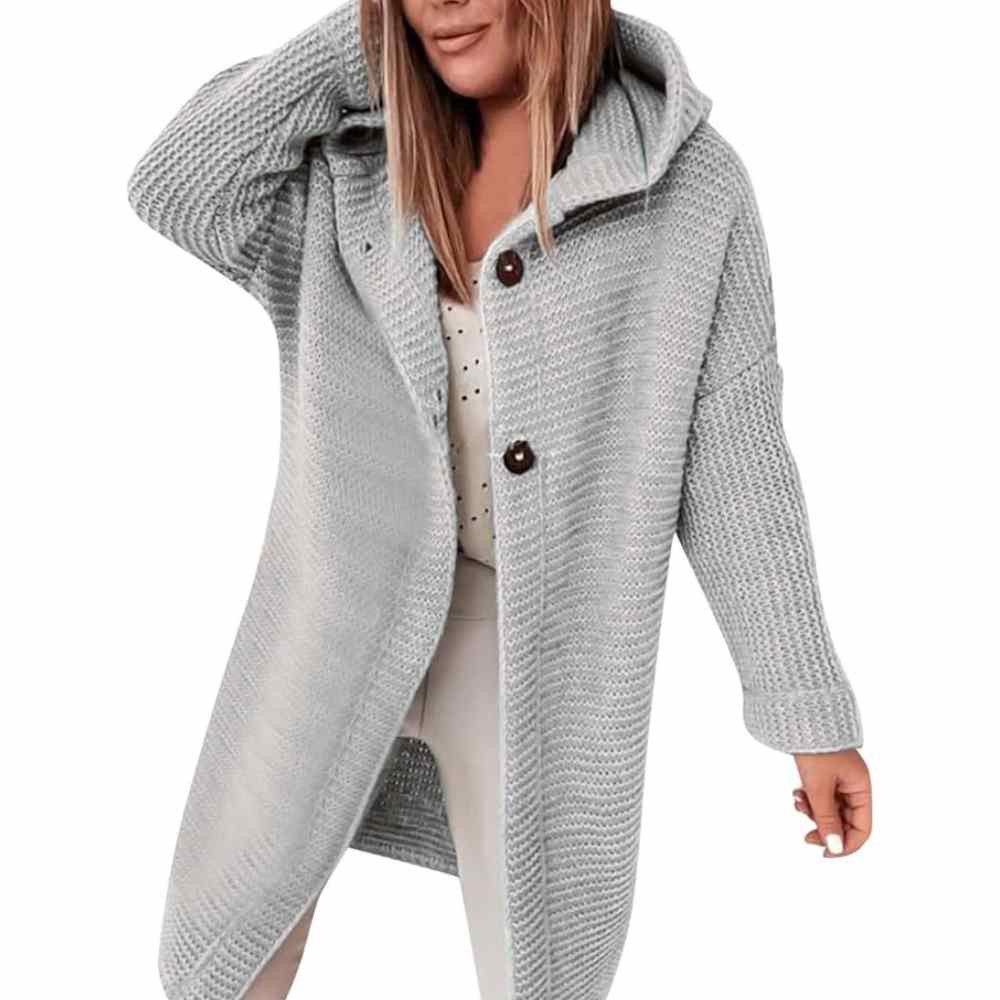 Blusmart Kapuzenstrickjacke Damen Casual Kapuzen Strickjacken günstig online kaufen