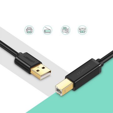 UGREEN Ugreen Kabel USB - USB Typ B Kabel (Druckerkabel) 3m schwarz Computer-Kabel