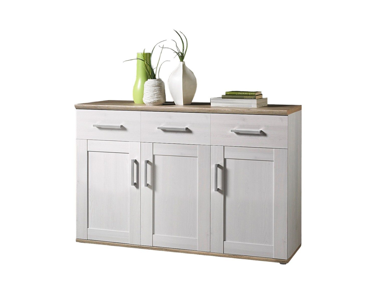 moebel-dich-auf Sideboard ELEGANCE (Kommode, in Sibiu-Lärche Nb. Absetzung: San Remo hell im Landhausstil)