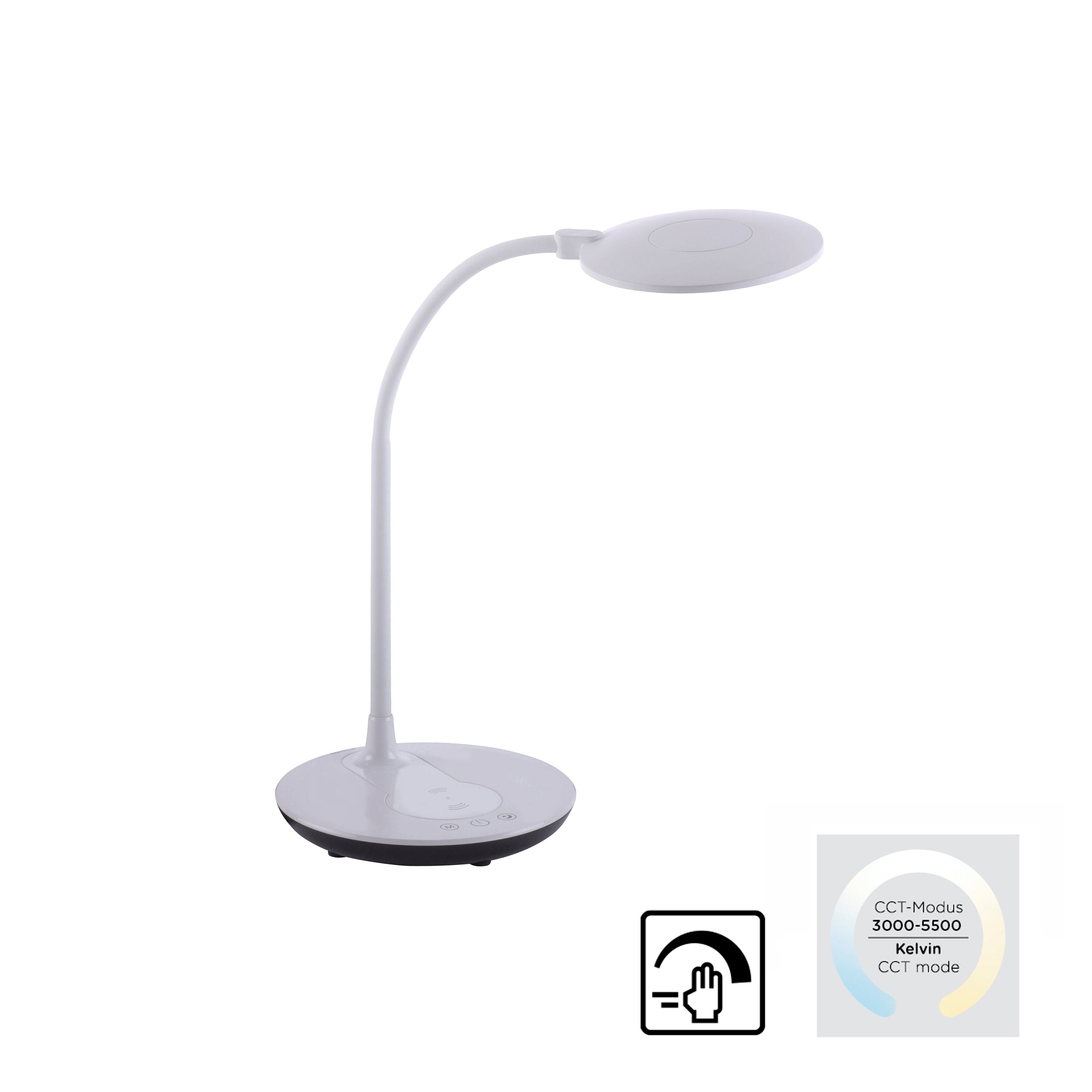 JUST LIGHT LED Nachttischlampe ASTRID, Dimmfunktion, Farbsteuerung, LED fest integriert, warmweiß - kaltweiß, dimmbar über Touchdimmer