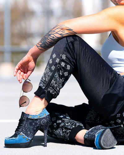 Missy Rockz Jogginghose BANDANA ROCKZ Pants black / white