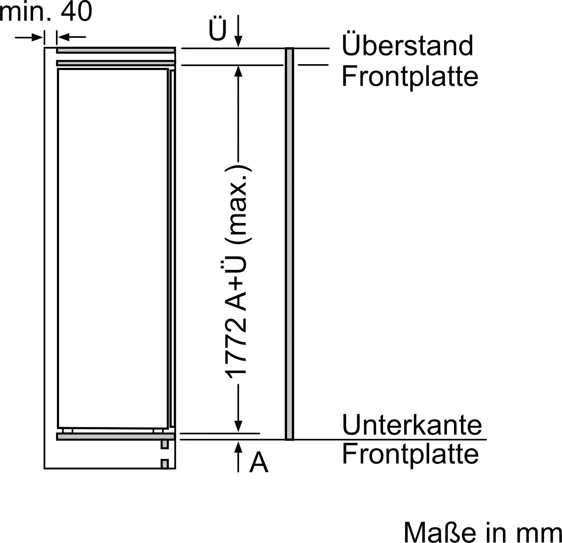 NEFF 54,1 cm N 30 177,2 hoch, cm KI1811SE0, Einbaukühlschrank breit