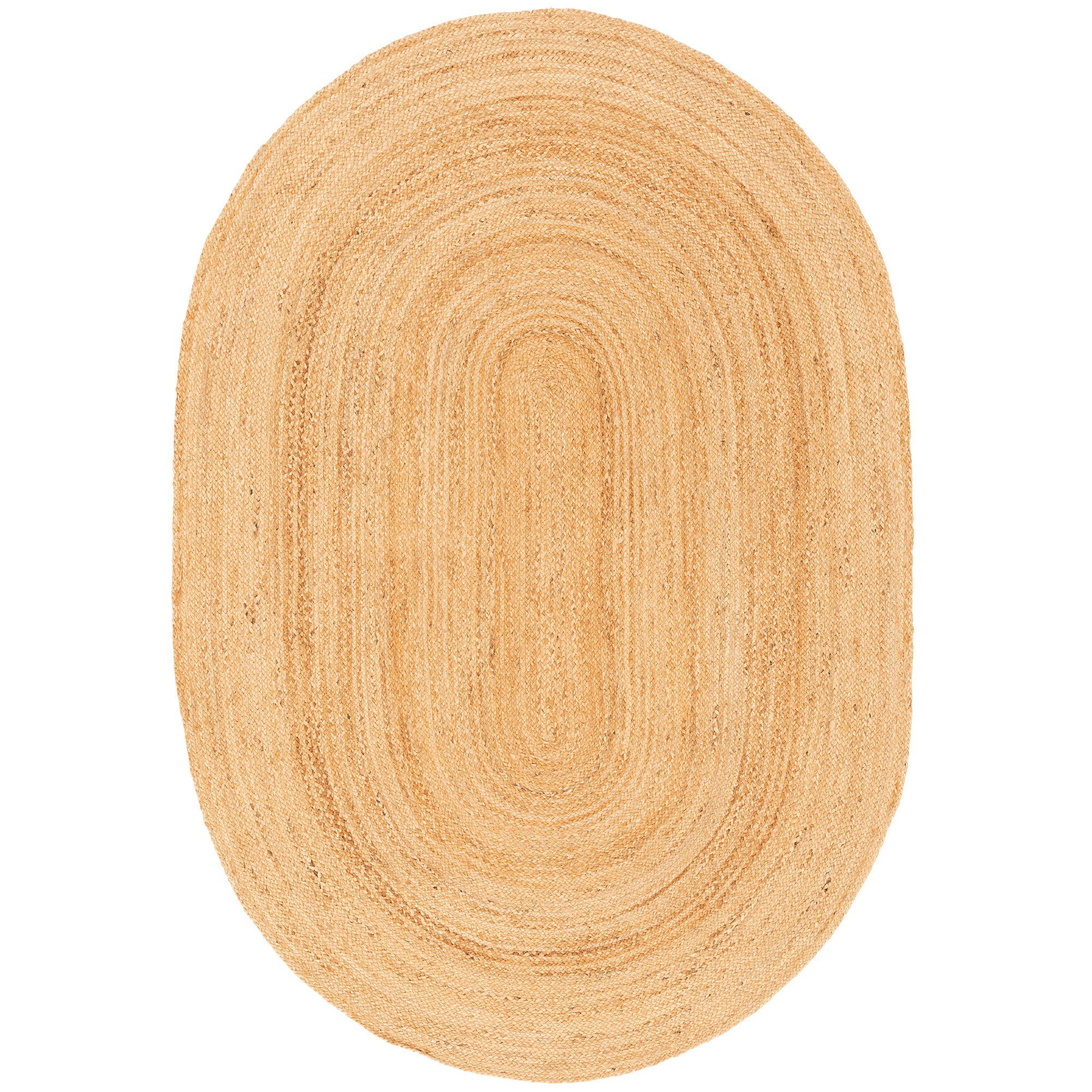 Pergamon Sisalteppich Naturfaser Teppich Jute Salsa Natur Uni, Oval, Höhe: günstig online kaufen