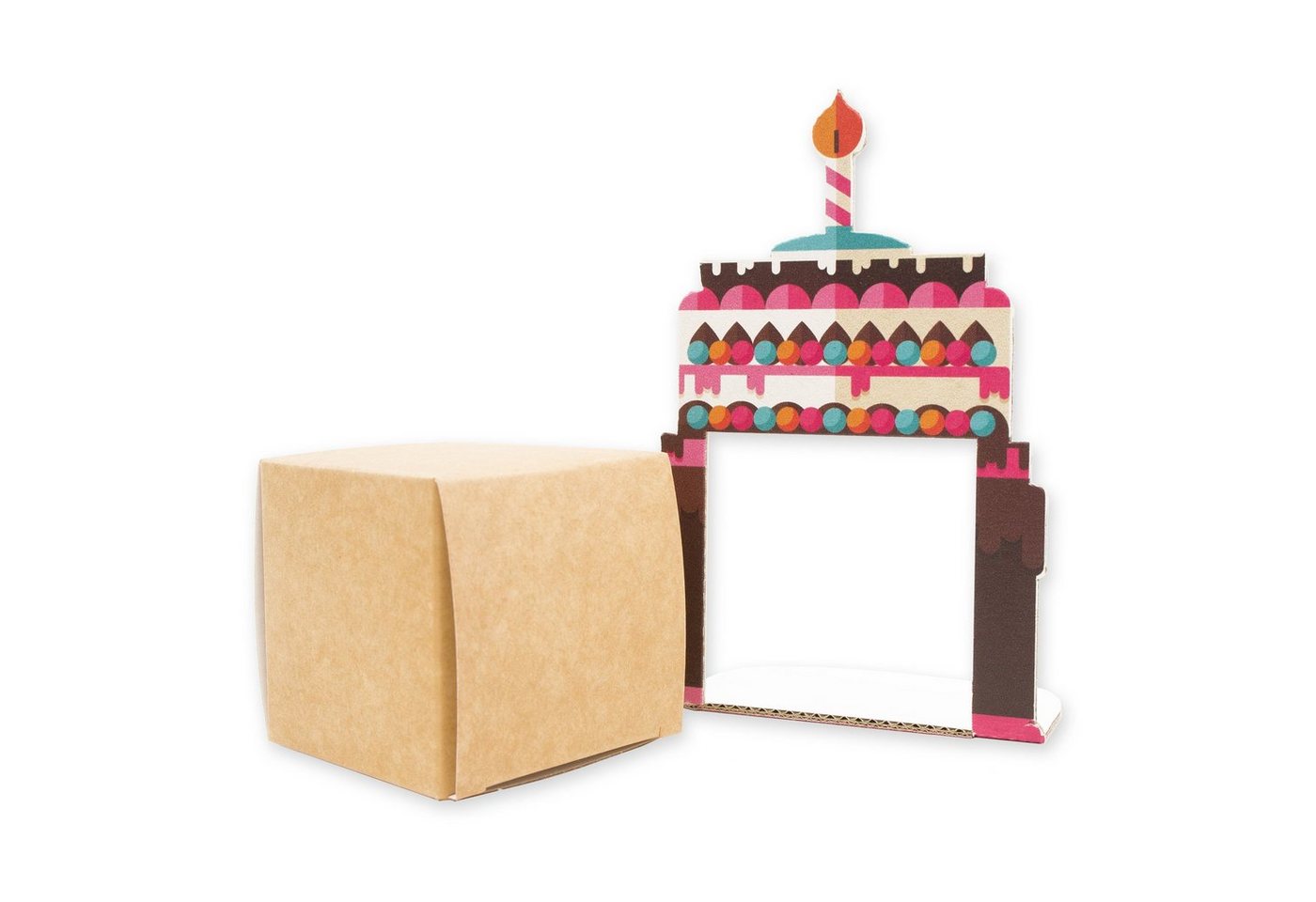 Thumbnail - itenga Geschenkbox itenga Geldgeschenkverpackung Geburtstagstorte mit Stickerbogen