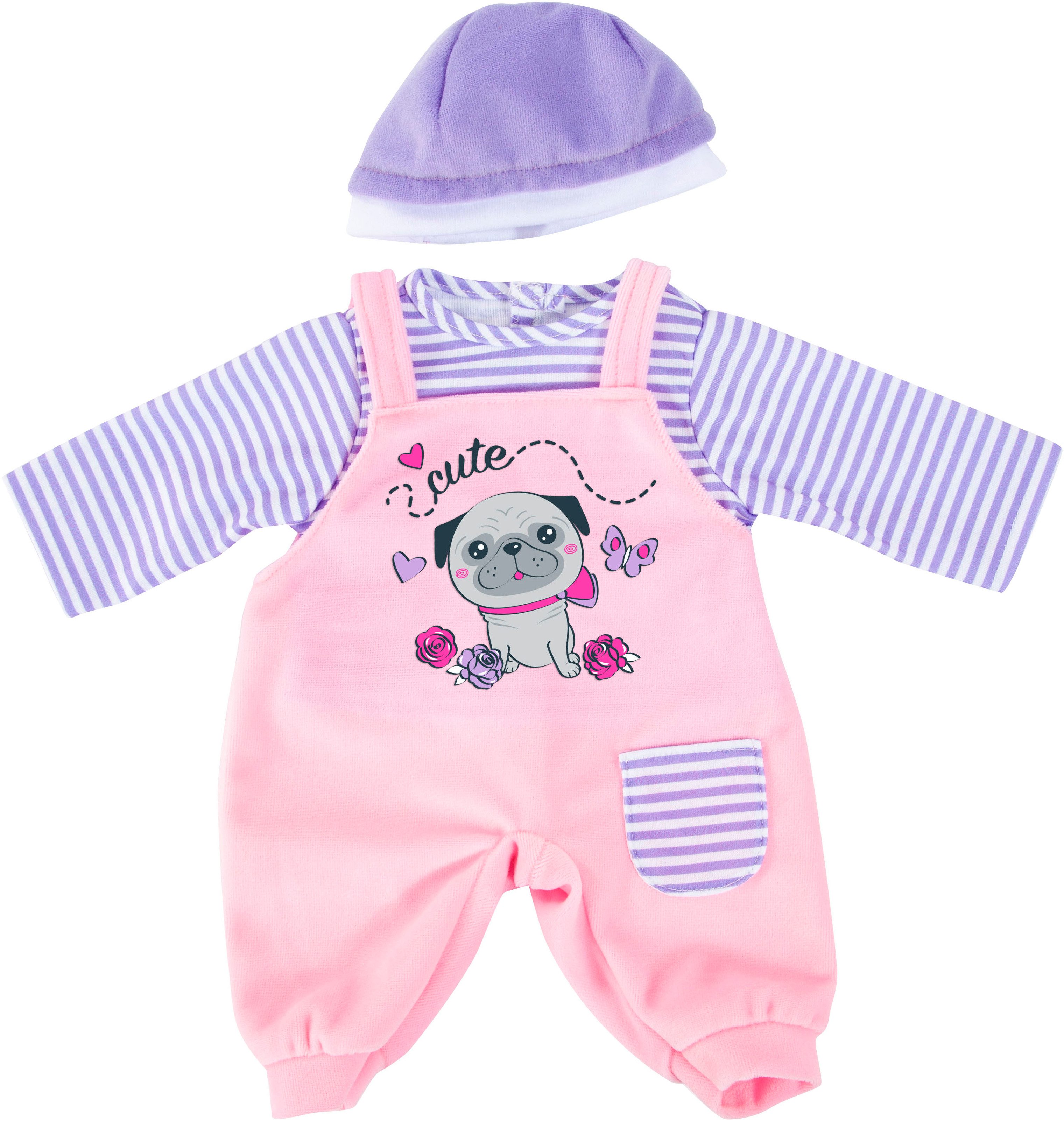 Bayer Puppenkleidung Latzhose Hund 38 cm (Set, 3-tlg) günstig online kaufen