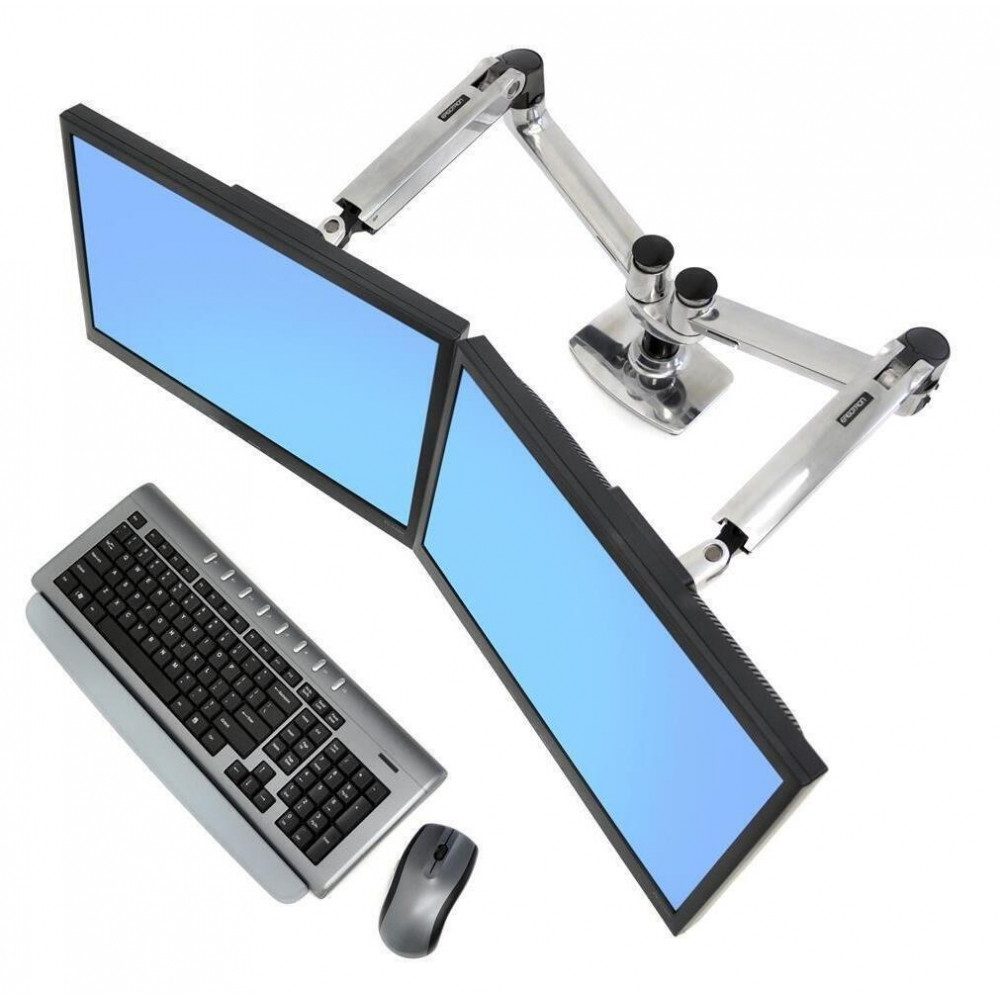Ergotron Büromöbel-Set Ergotron LX Dual Monitor Arm für ergonomisches Arbeiten.