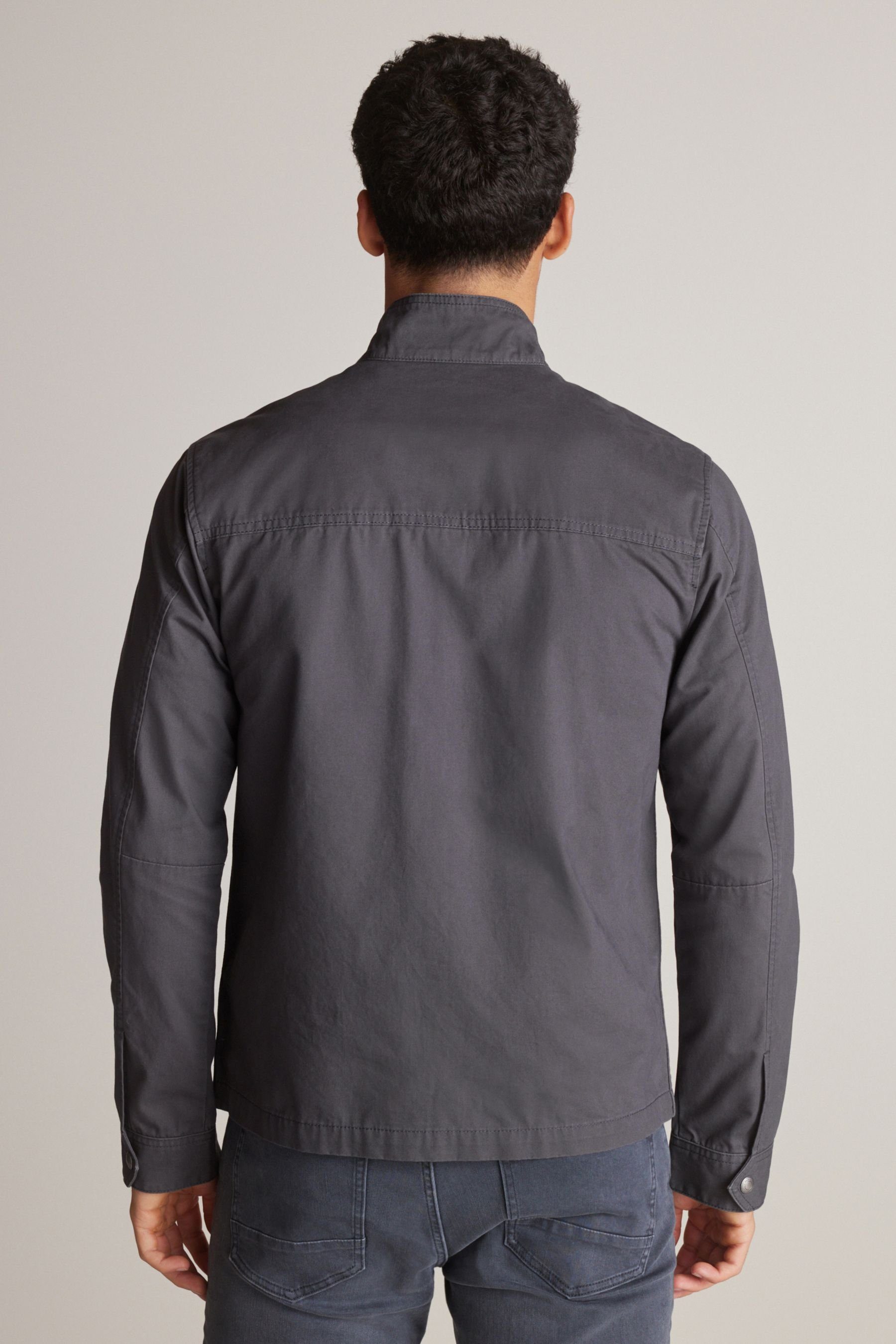 Next Regenjacke Wasserabweisende Hemdjacke (1-St) Slate Grey