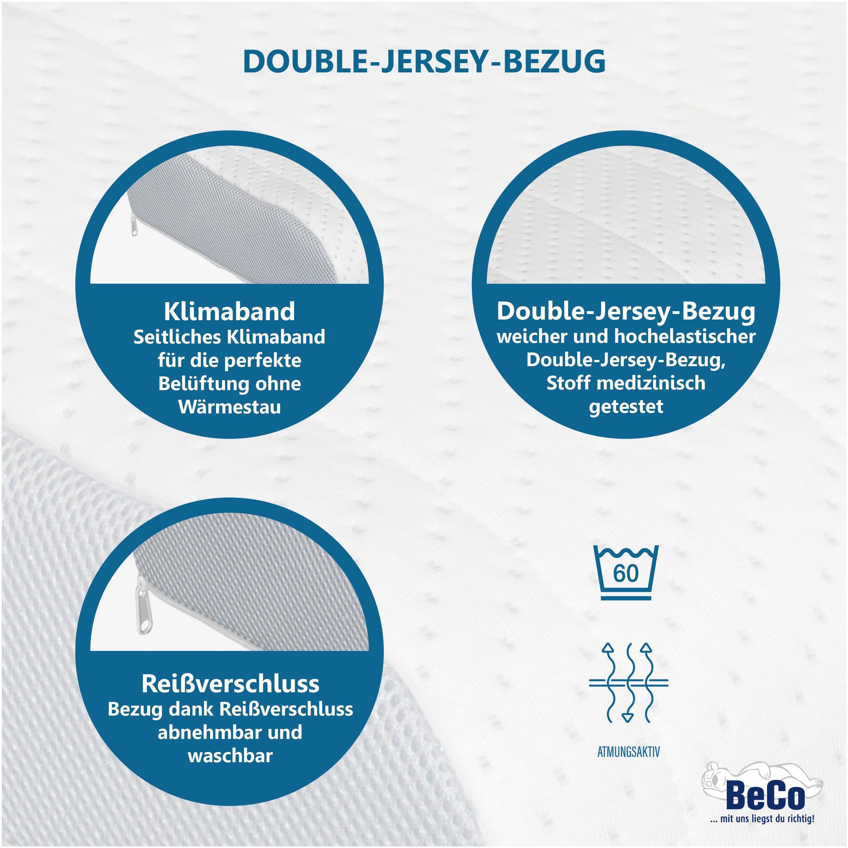 Beco Nackenstützkissen Vario Med, Füllung: Gelschaum, Bezug: Doppeltuch, Kern aus Gelschaum & Gesundheitsprodukt nach ZPmed®