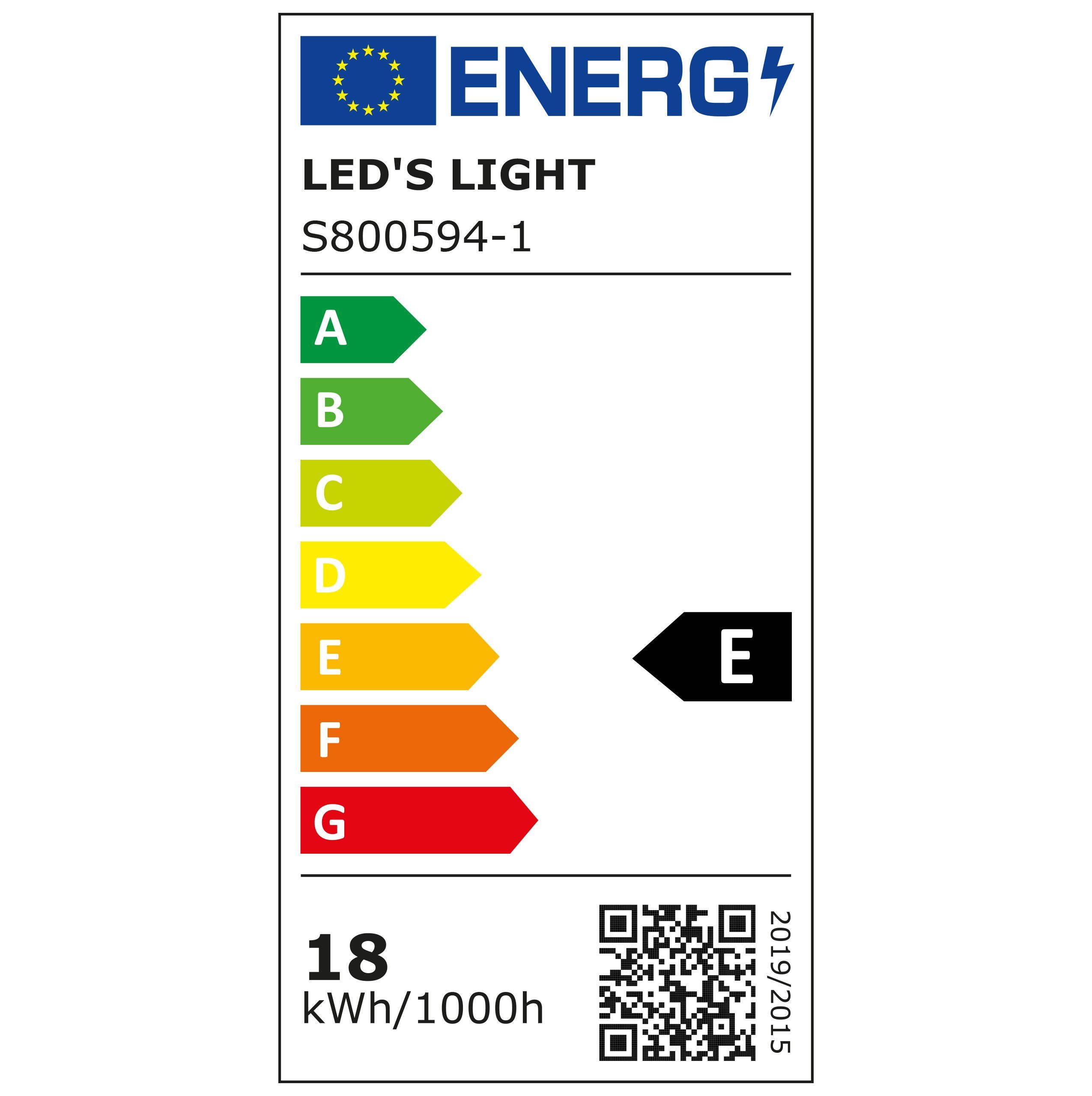 LED, light 3 geeignet 0800594 LED Deckenleuchte warmweiß 37cm IP44 18W LED's Schutzbereich Deckenleuchte,