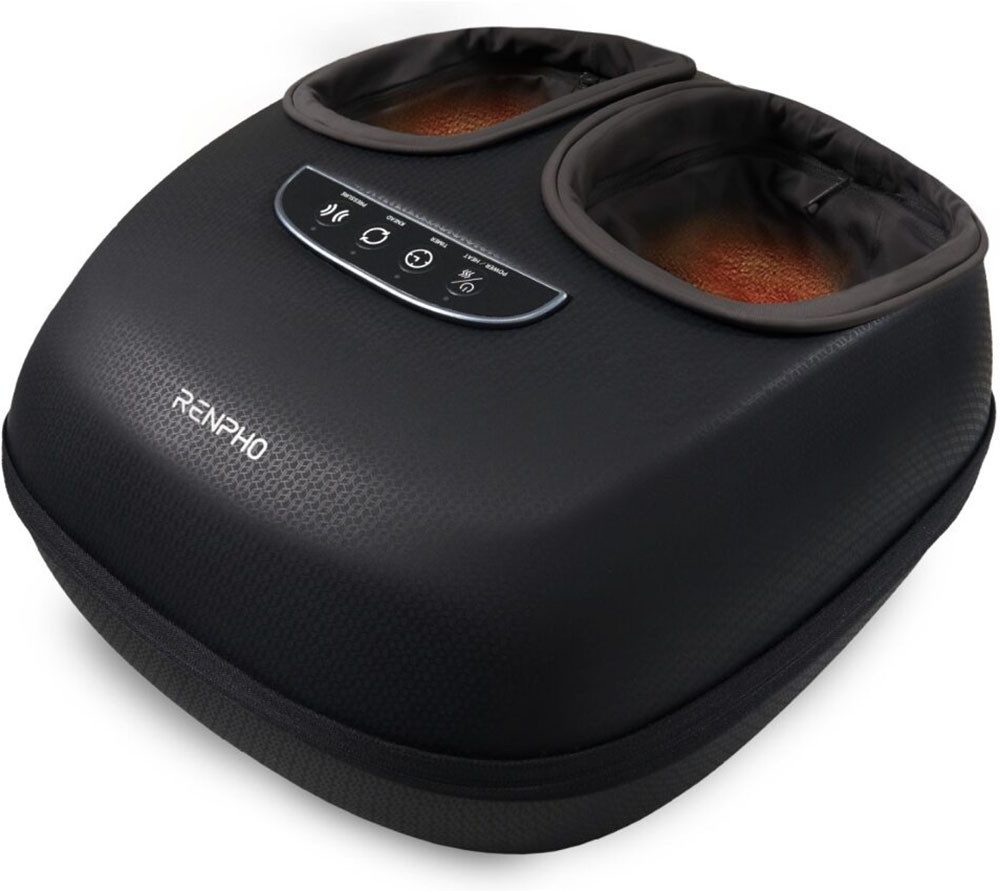 RENPHO Shiatsu-Fußmassagegerät Terea Lite X; für Fußgrößen bis EU 47, Luftdruckmassage in drei Intensitätsstufen; Kneten, Luftdruck, Wärme
