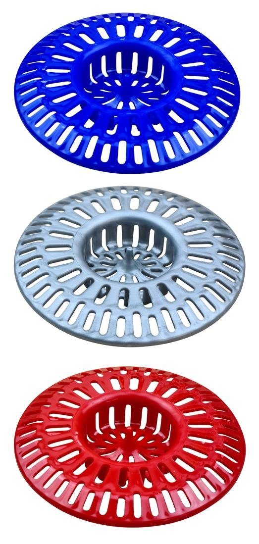 varivendo Abflusssieb Abflusssieb 80mm Kunststoff Schmutzfänger 1 Stück zufällige Farbe, Kunststoff, (Stück, 1-St., Abflusssieb), Abflusssieb Spüle Abfluss Sieb Badewanne Waschbecken Haarsieb Dusche