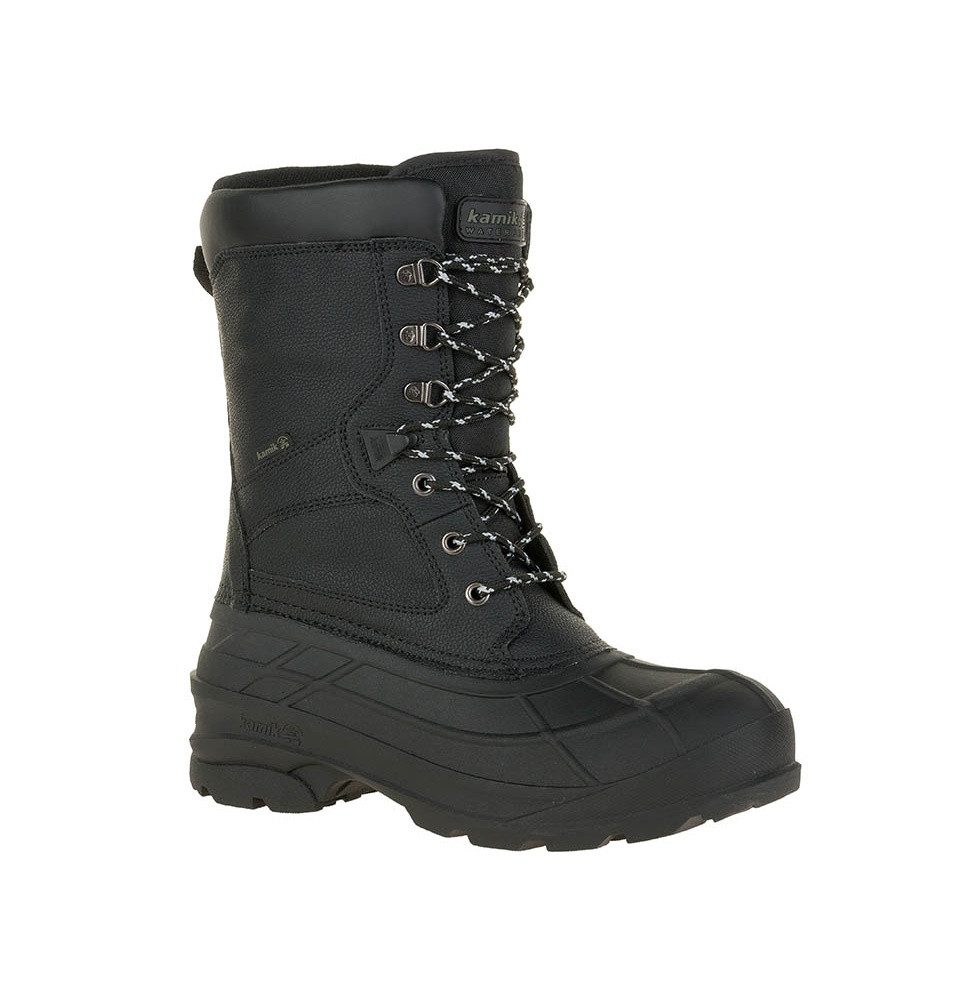 Kamik NationPro Nubukeder (wasserdicht) schwarz Herren Winterstiefel