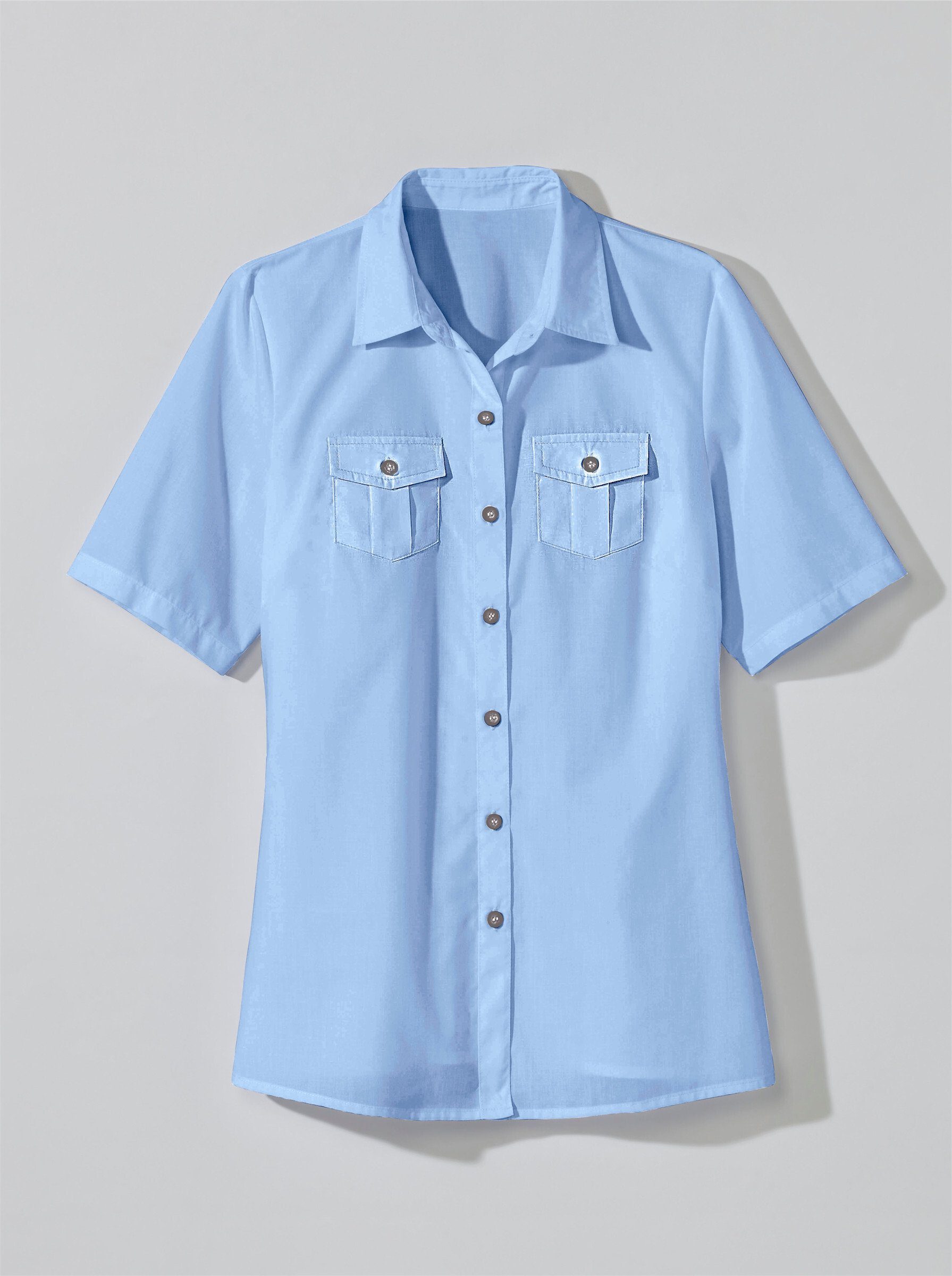 Klassische Bluse Bluse Kurzarm
