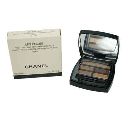 CHANEL Augenbrauen-Farbe Chanel Les Beiges Glow Natural Eyeshadow Palette Lidschatten Deep 4,5g