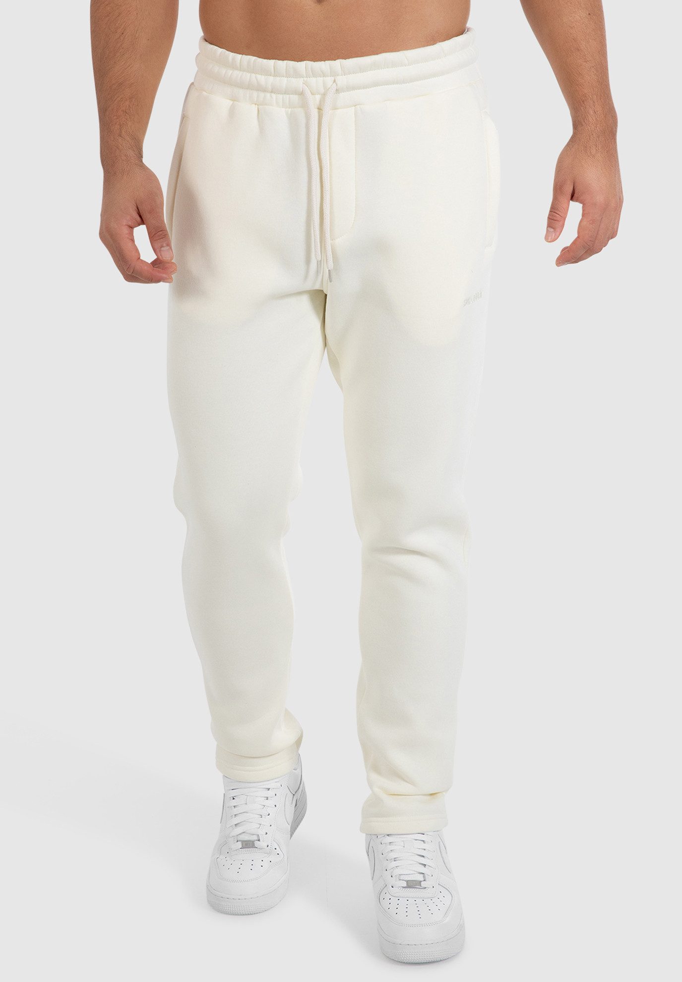 Smilodox Jogginghose Evra, Freizeithose Laufhose Herren, Baumwolle, Sporthose Lang Herren Trainingshose mit Reißverschlusstaschen, Freizeit Streetwear Sport