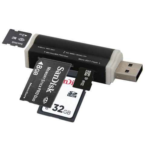 Wozinsky USB Kartenleser für SD/Micro SD/M2/M2PRODUO USB Multi Adapter Speicherkarte