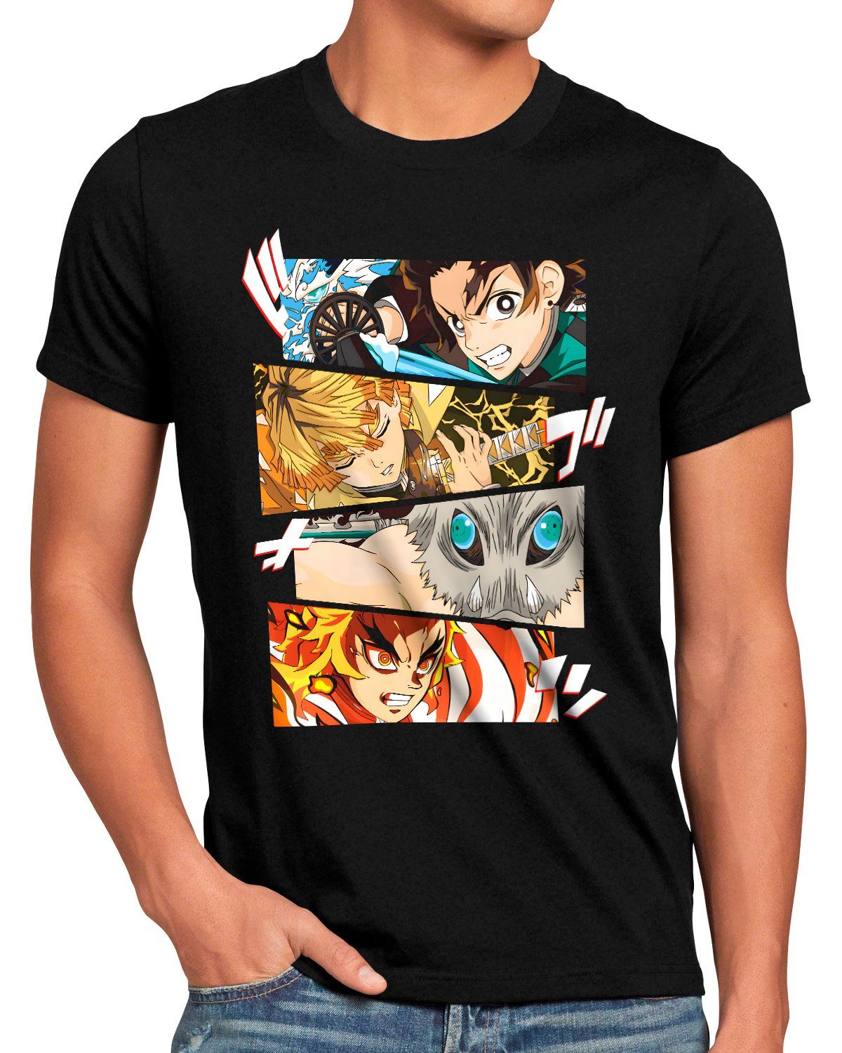 style3 Print-Shirt demon anime japan manga slayer