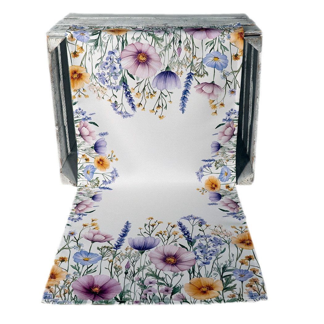 texpot Tischdecke Tischläufer Druck Sommerblumen Frühling (1-tlg)