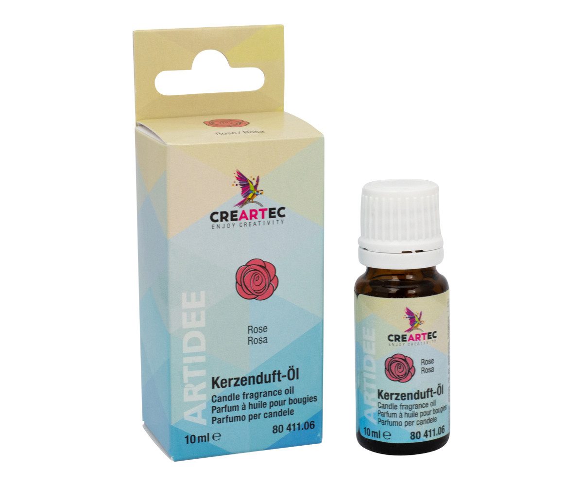CREARTEC Duftöl Kerzenduft-Öl - Rose - 10 ml - Aroma für entspannte Momente, zur individuellen Kerzenherstellung - Made in Germany
