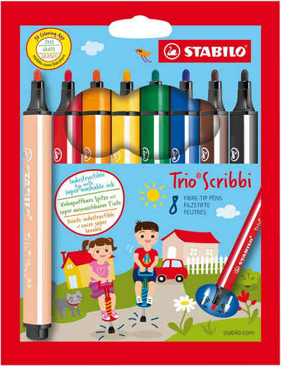 STABILO Faserstift Fasermaler Stabilo Trio Scribbi