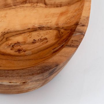 Levandeo® Dekoschale, Olivenholz Schale ca. 17x17cm Herz Holzschale Holz Tischdeko