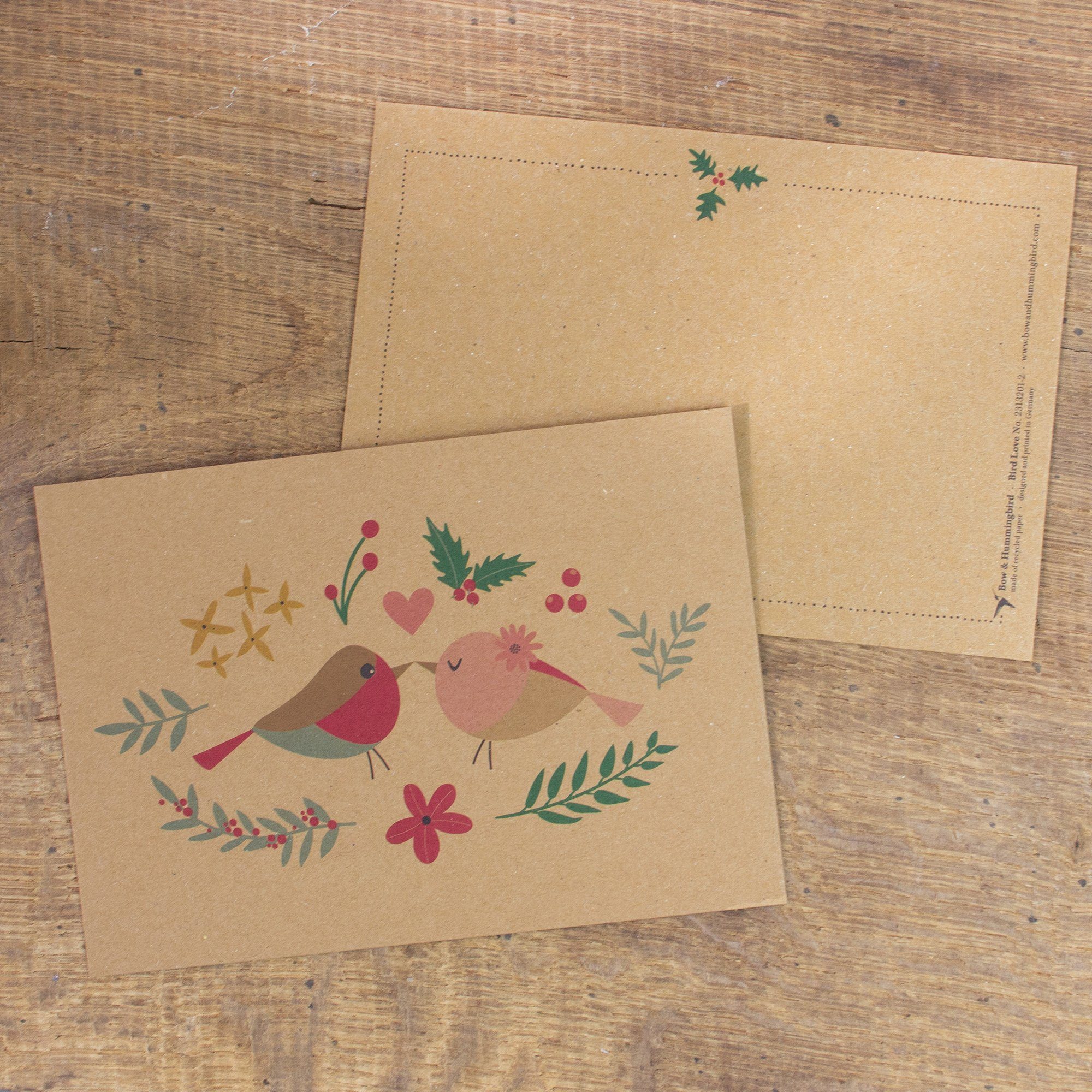 Bow & Hummingbird Love, Postkarte Postkarte Bird mit wahlweise ohneUmschlag Briefumschlag