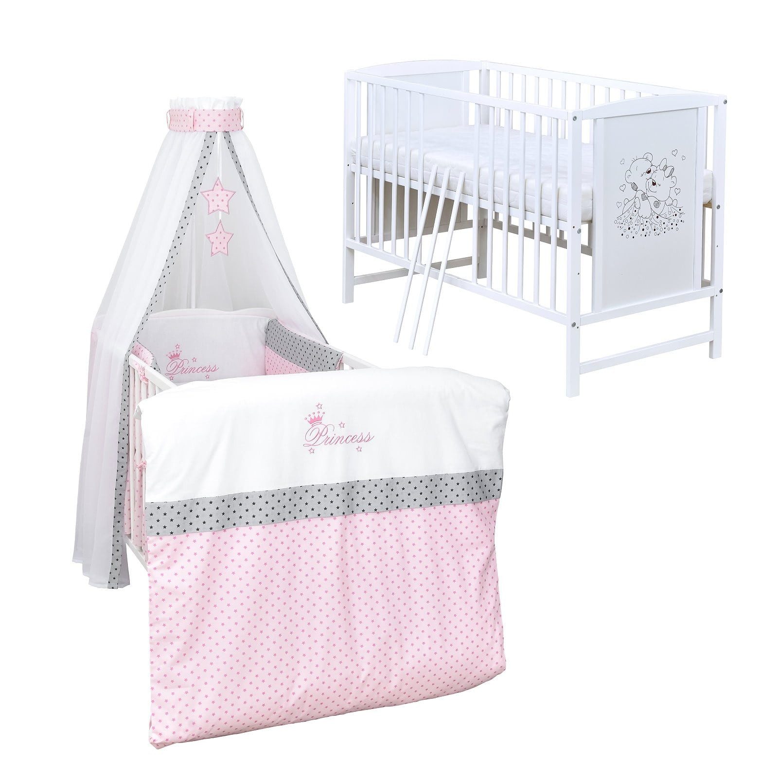 Komplettbett Babybett Mia Komplettset