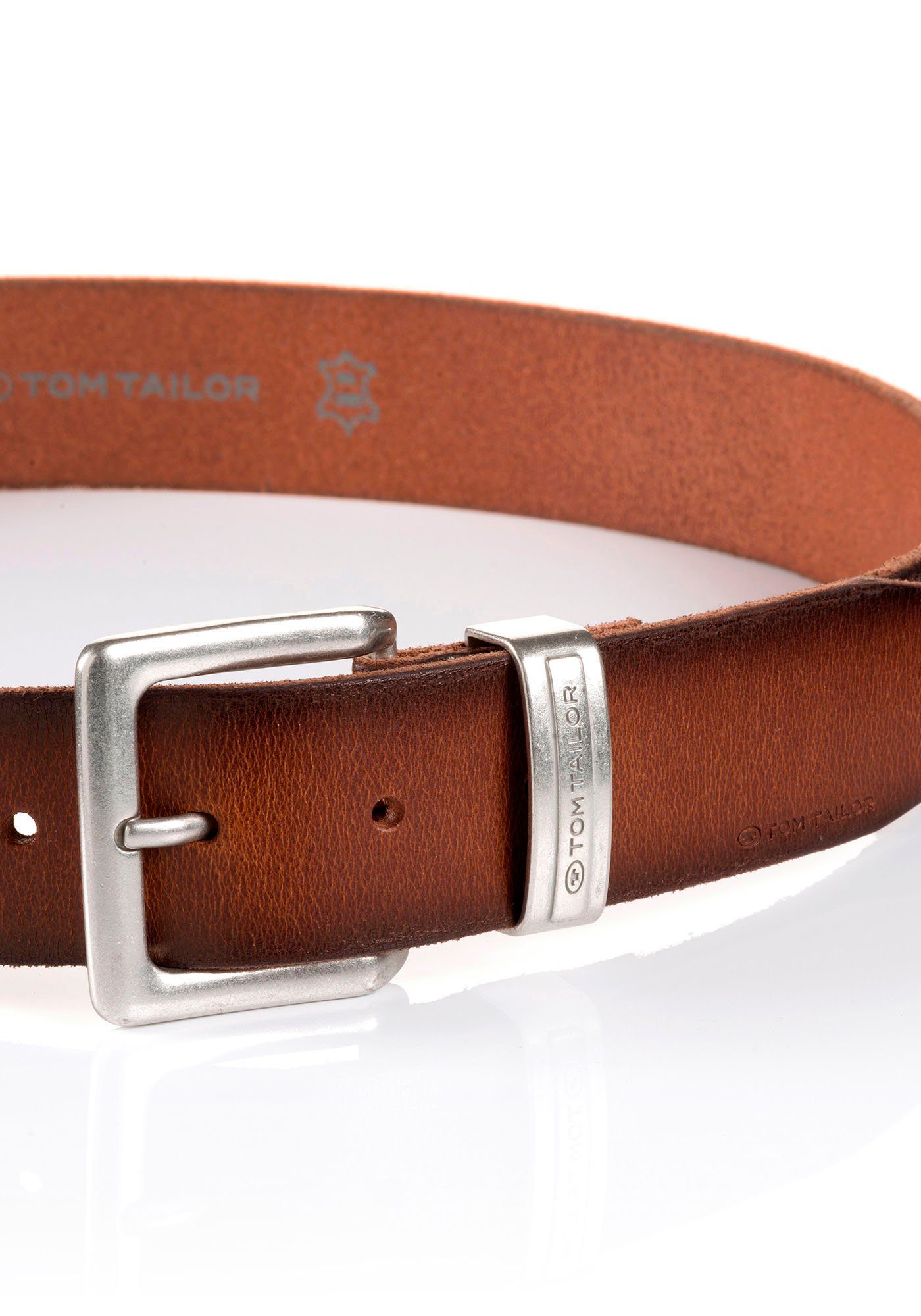 TOM TAILOR Ledergürtel TTJACOB Leichte Oberflächennarbung günstig online kaufen