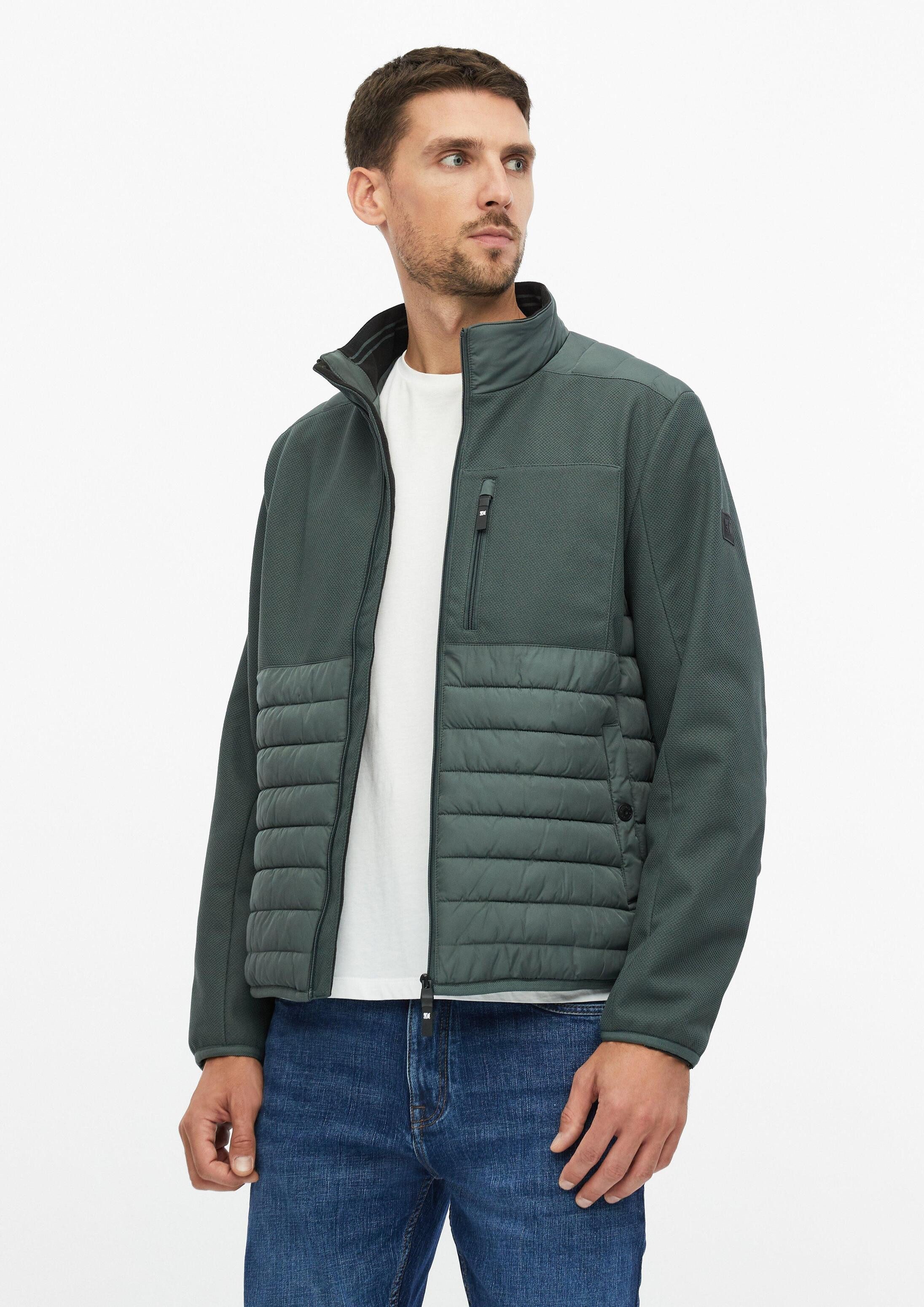 s.Oliver Funktionsjacke Outdoor-Jacke Leicht wattierte Jacke im Fabricmix mit sportiven Details