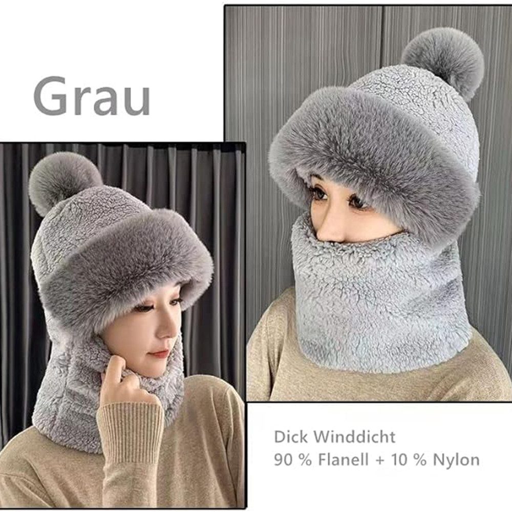 Coonoor Modeschal Damen Winter Winddichter Schal Hut 2 in 1 Frauen Schalmüt günstig online kaufen