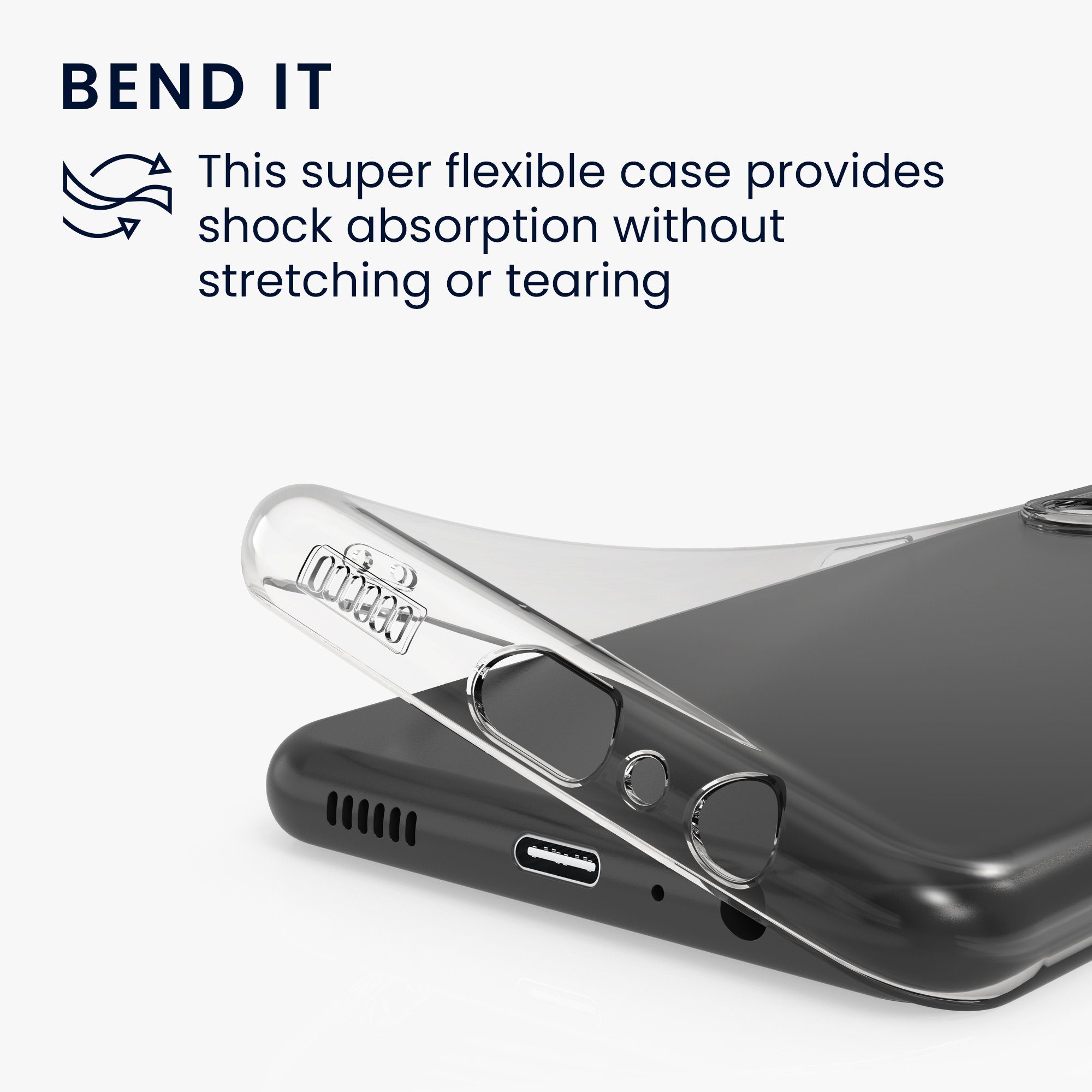 kwmobile Handyhülle Hülle für Samsung Galaxy A04s, Silikon Handyhülle transparent - Handy Case gummiert