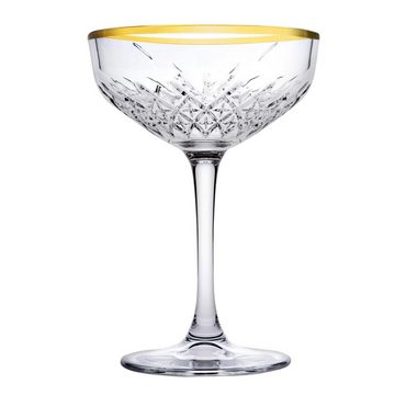 Pasabahce Gläser-Set Timeless, Glas, Golden Touch Champagnergläser, Sektglas-Set, 255 ml