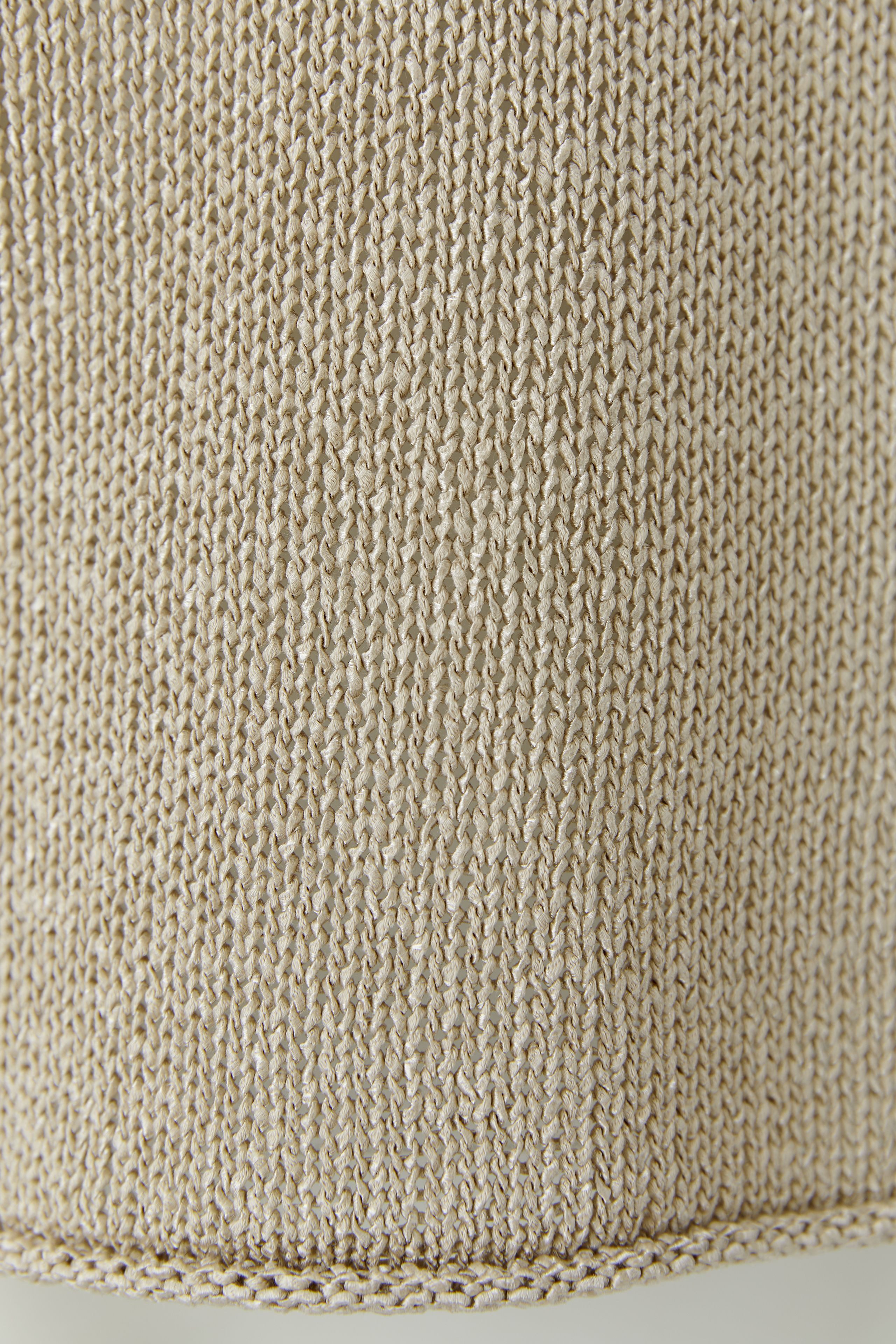 Oui Kurzarmpullover Oui Damen Pullover kurzarm - biscuit (1-tlg)