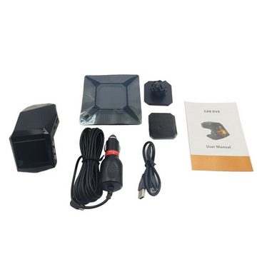 yozhiqu HD-Nachtsicht-Smart-Anti-Shake-Fahrrekorder mit 12 Millionen Pixeln Dashcam (HD, 3x opt. Zoom, mit Zigarettenanzünder-Ladekabel,Montagehalterung,Montagepad, G-sensor, Transportschnittstelle und Bewegungserkennung)