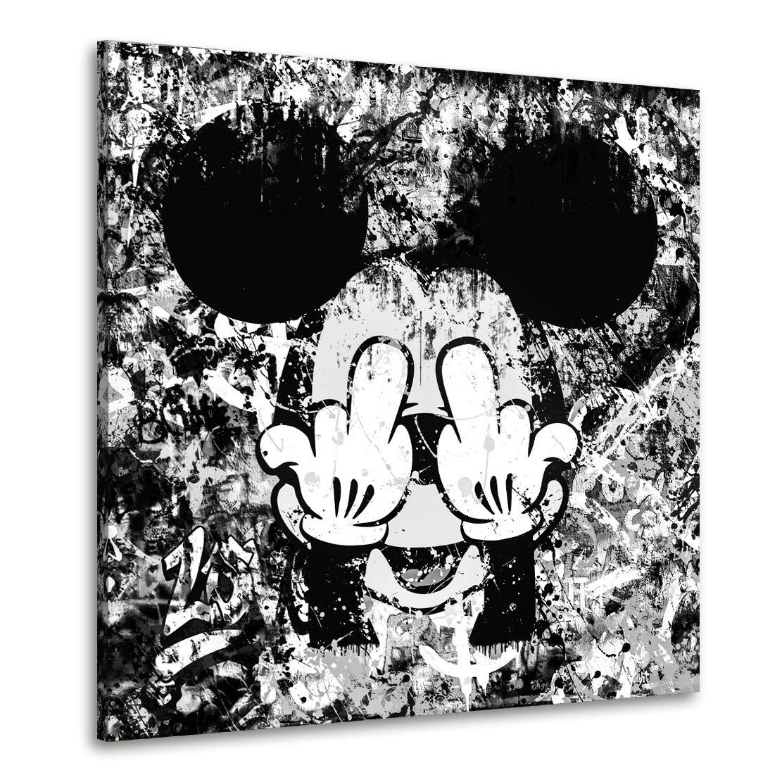 Artedinoi Leinwandbild Maus Street Art Comic Leinwandbild Wandbild Kunst Deko XL, Comic-Maus, urban