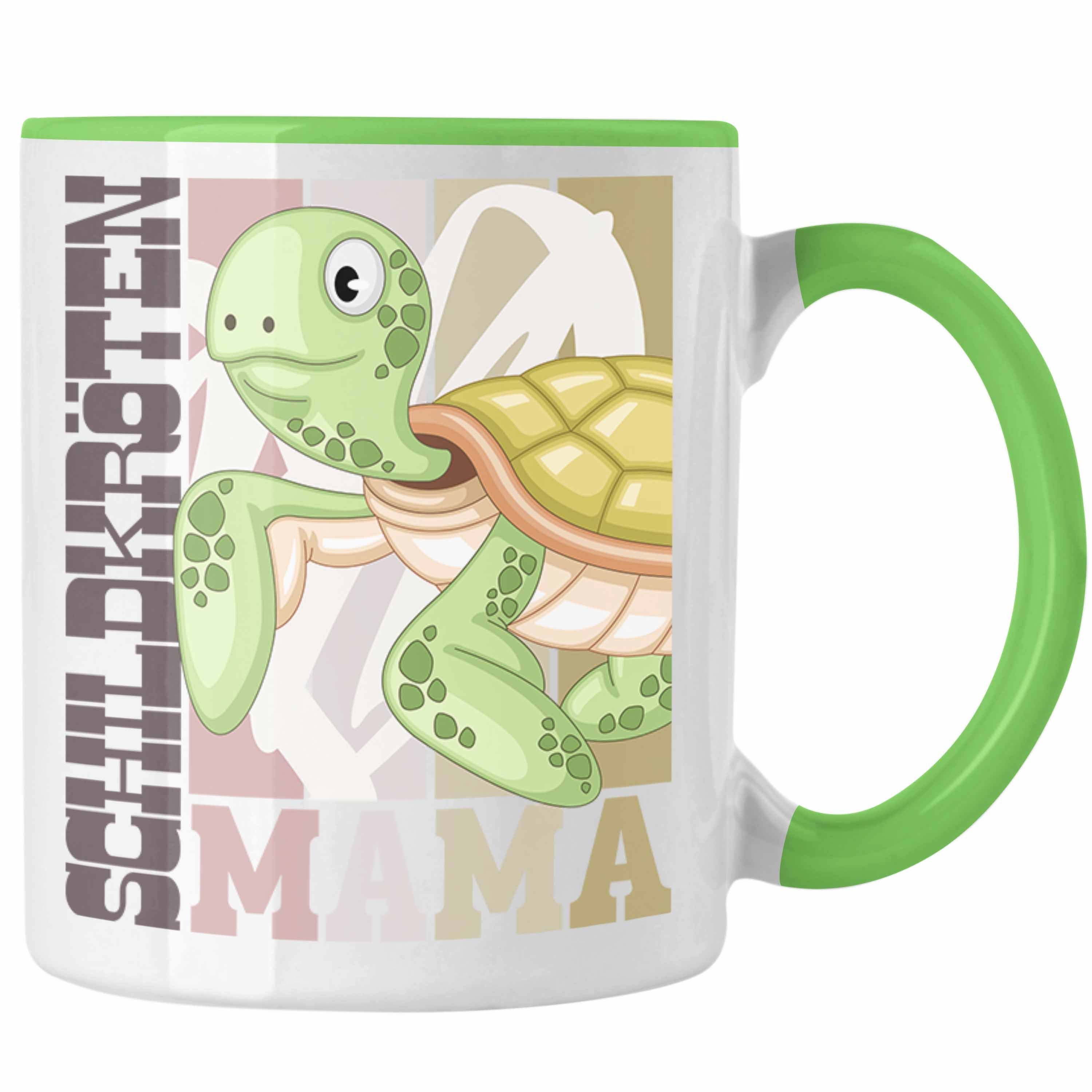 Trendation Tasse Trendation - Schildkröten Mama Tasse Geschenk für Schildkröten Besitze Grün
