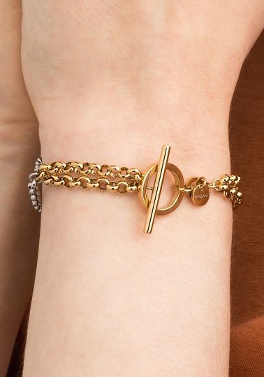 Noelani Armband 2033788, Aus hochwertigem Edelstahl, teilweise  gelbgoldfarben IP-beschichtet