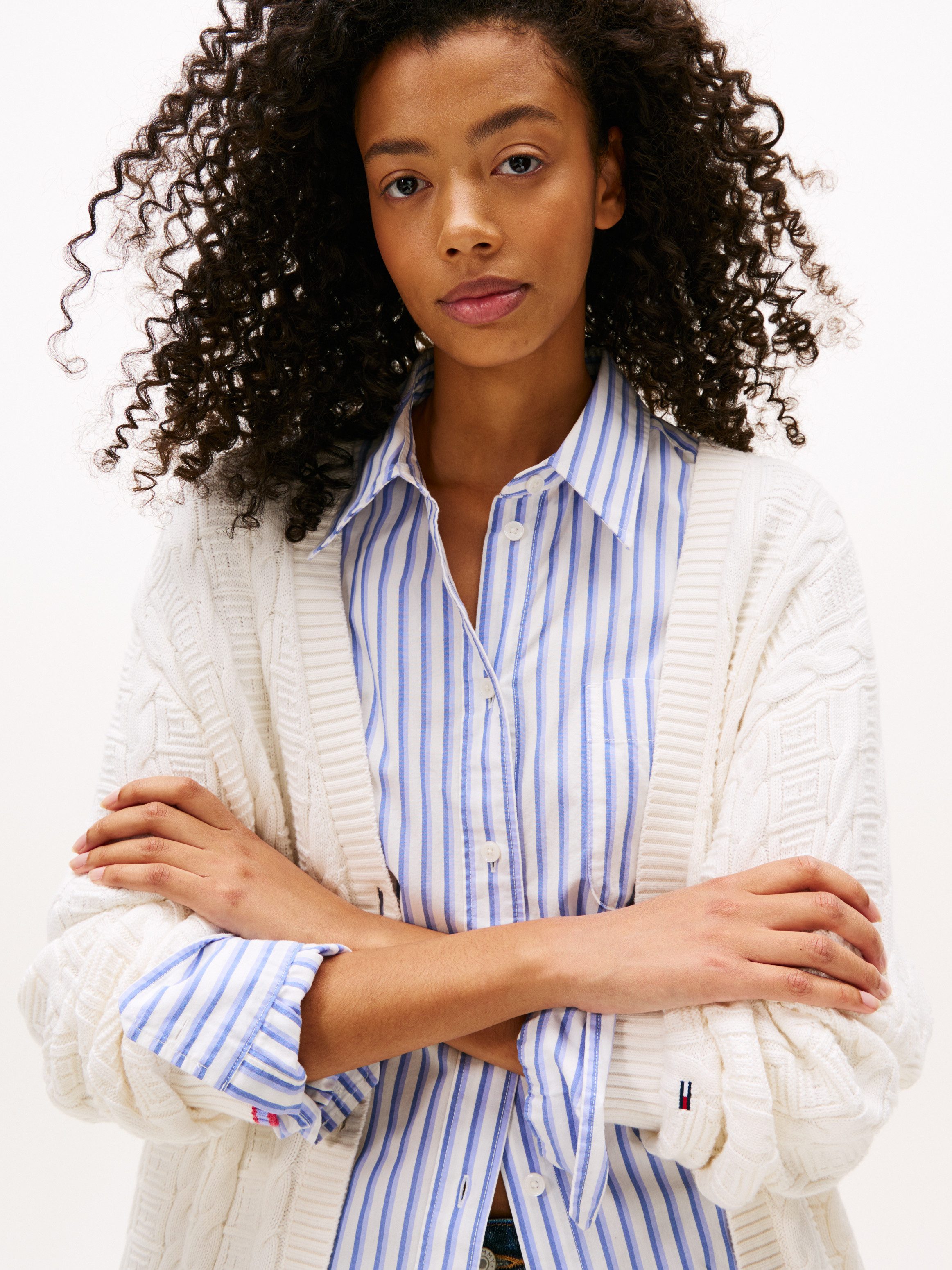 Tommy Jeans Strickjacke TJW CABLE CARDIGAN mit Zopfmuster günstig online kaufen