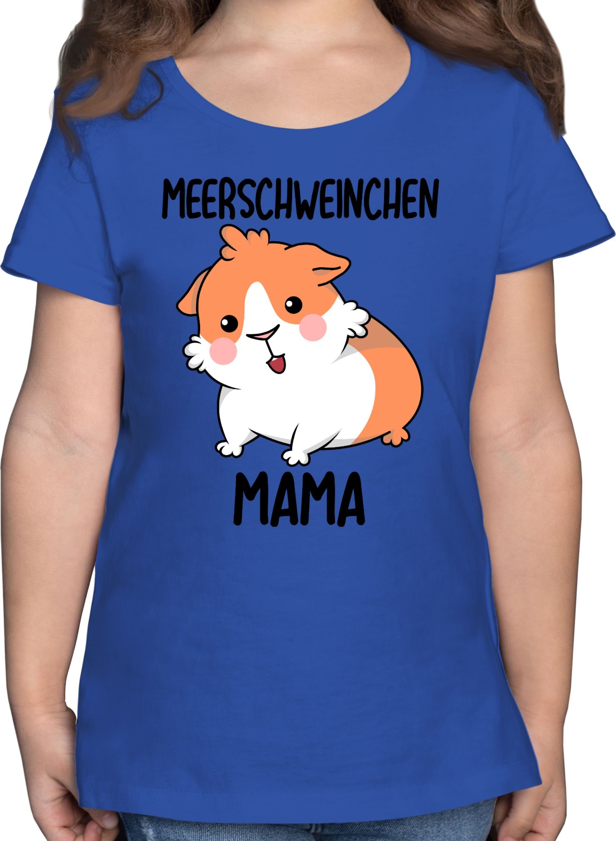 Shirtracer T-Shirt Meerschweinchen Mama Tiermotiv Animal Print 2 Royalblau