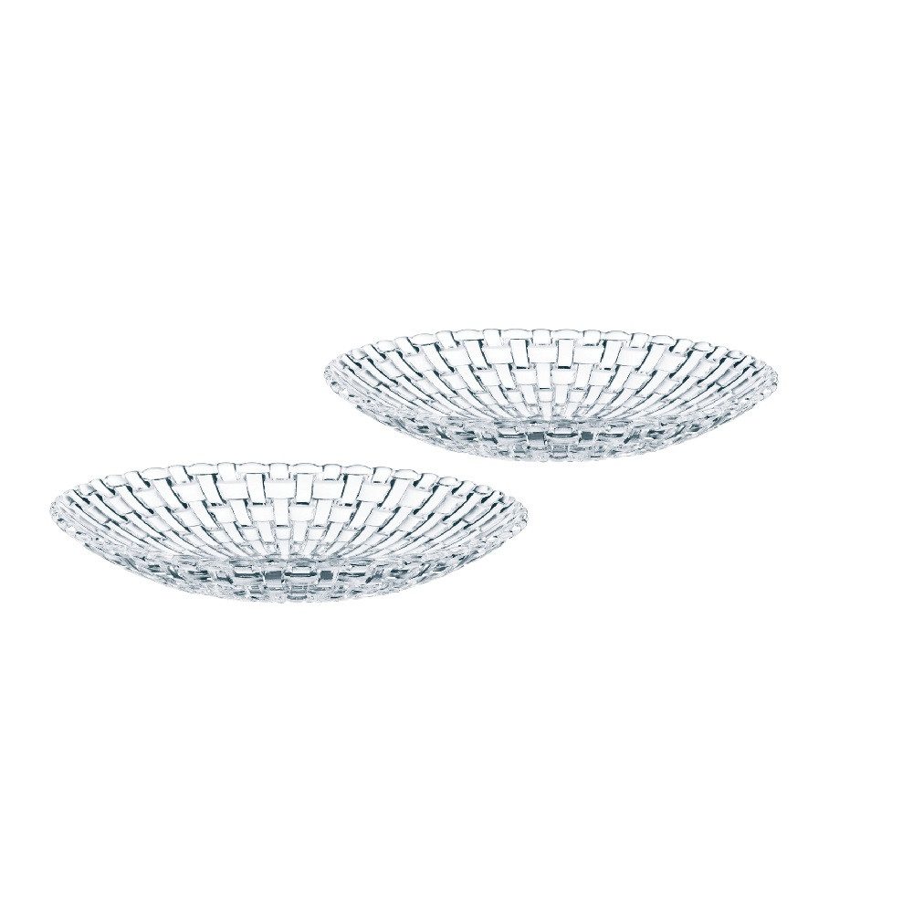 Nachtmann Servierschüssel Nachtmann Bossa Nova Schale rund 21 cm 2er Set, Kristallglas, (Set)