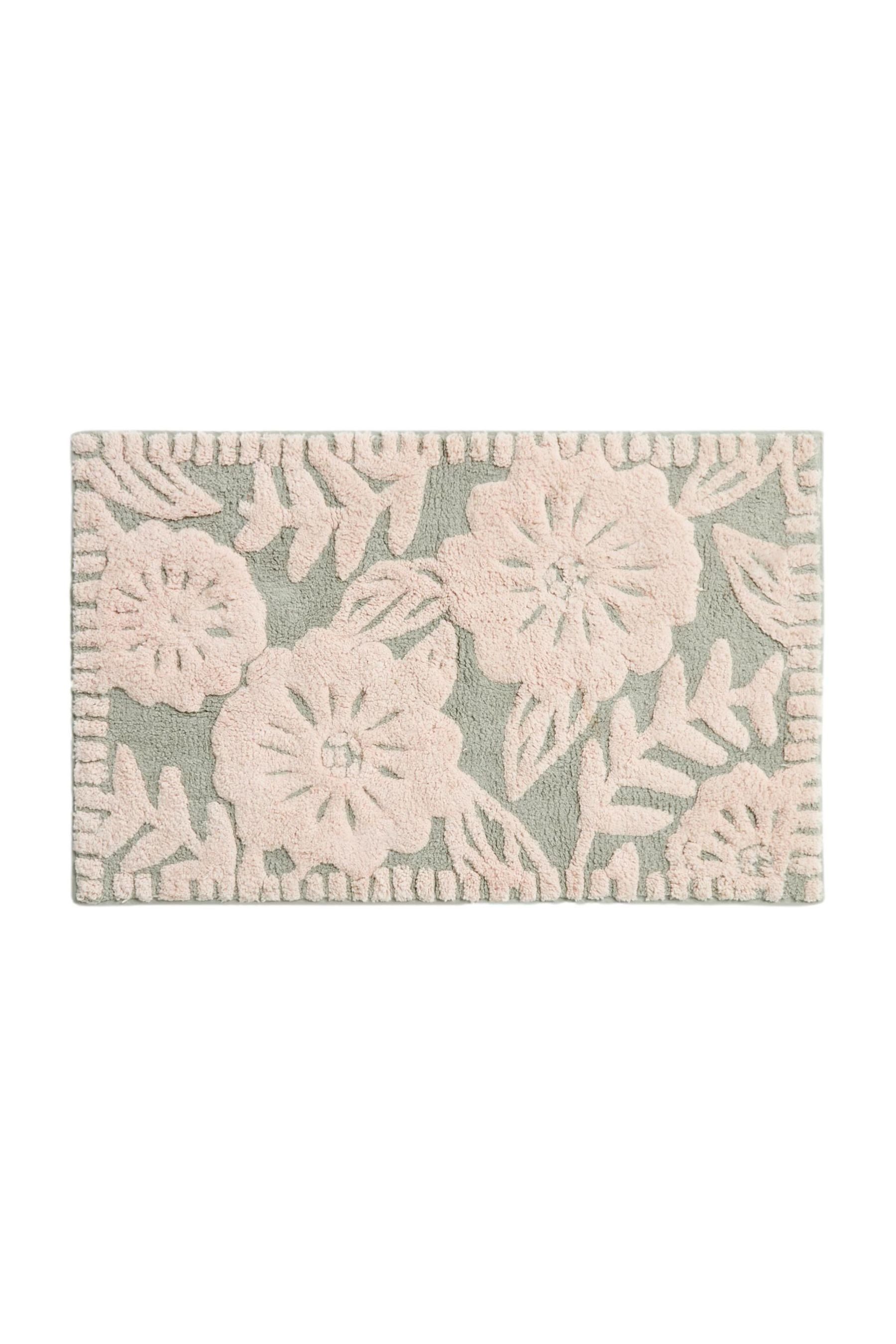 Next Badematte Badematter mit Blumen-Print aus 100 % Baumwolle, Höhe 80 mm, günstig online kaufen
