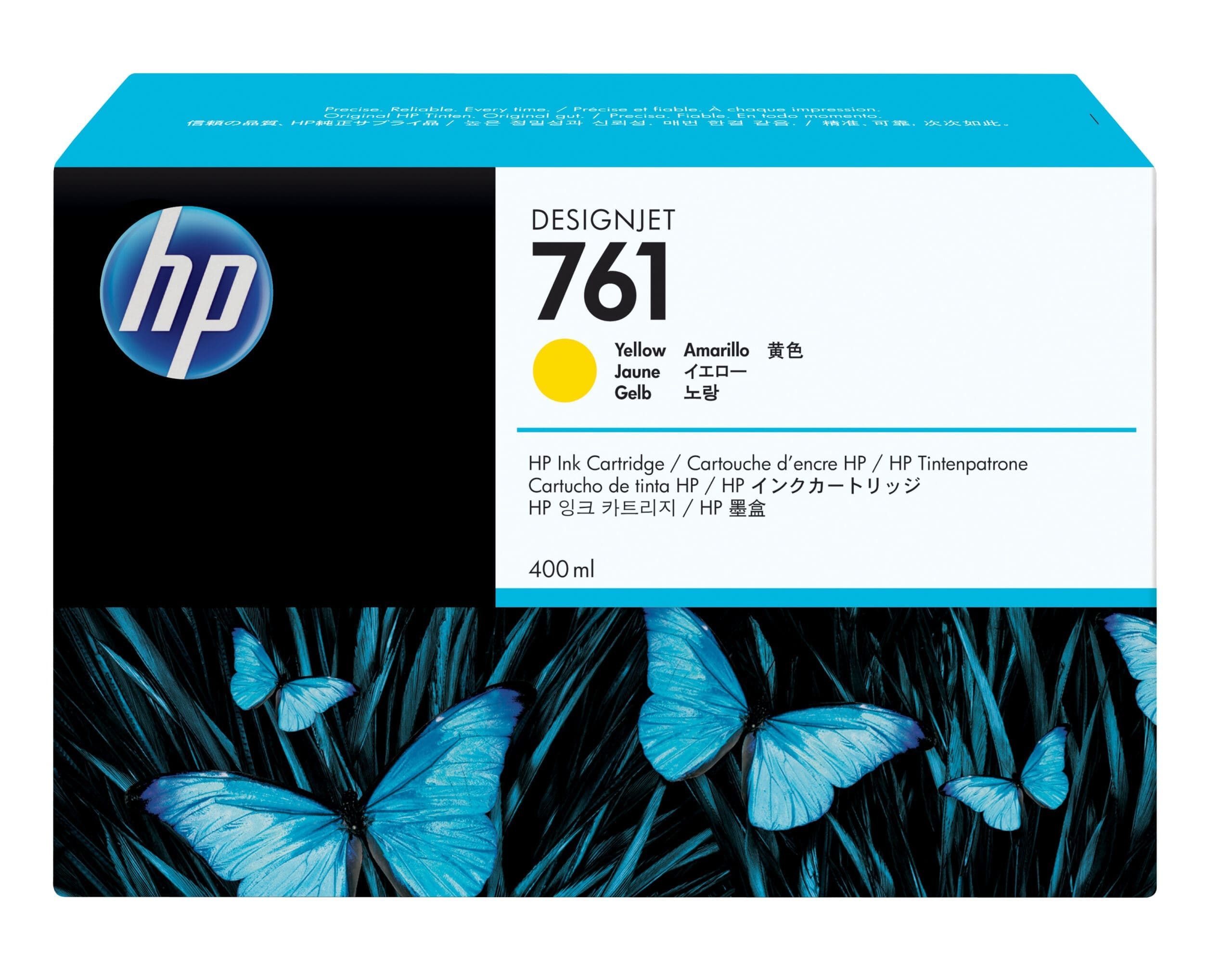 HP HP 761 Gelb DesignJet Druckerpatrone, 400 ml Tintenpatrone