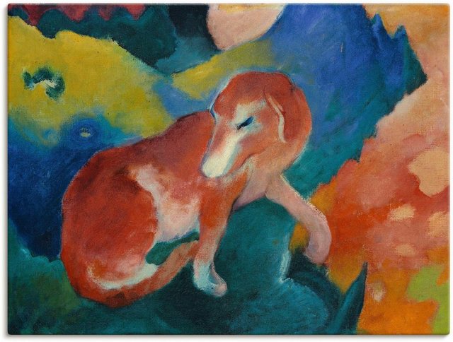 Artland Wandbild »Roter Hund. 1911«, Haustiere (1 Stück), in vielen Größen & Produktarten -Leinwandbild, Poster, Wandaufkleber / Wandtattoo auch für Badezimmer geeignet-Otto