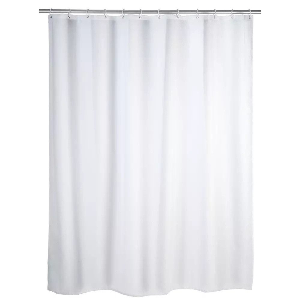 WENKO Duschvorhang Vorhang Dusche Badezimmer Breite 180 cm (Spar-Set, 1-tlg., antibakteriell wasserabweisend), wasserabweisend