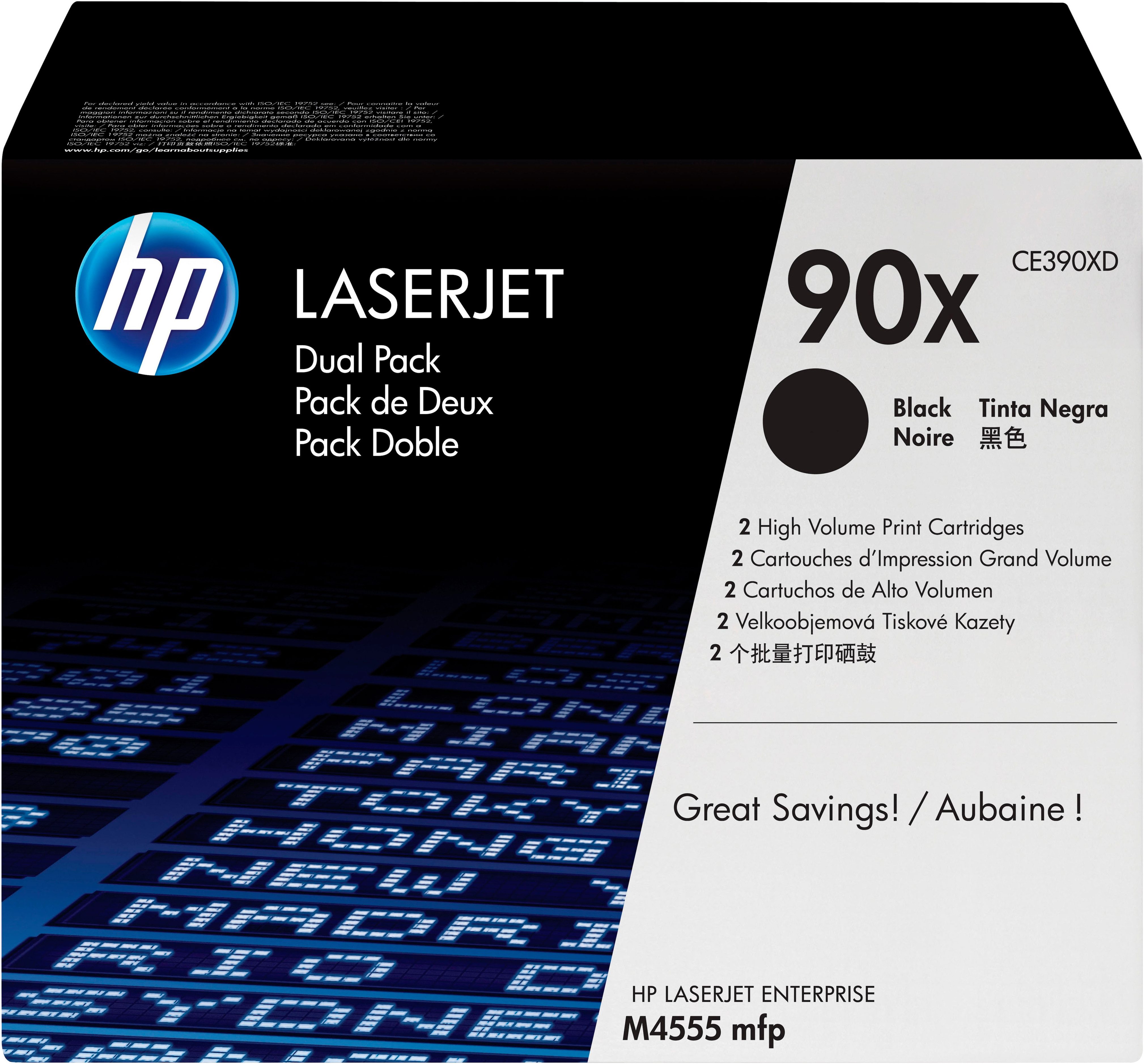 HP Tonerpatrone HP original Toner 90, Größen A/X/XD schwarz/black