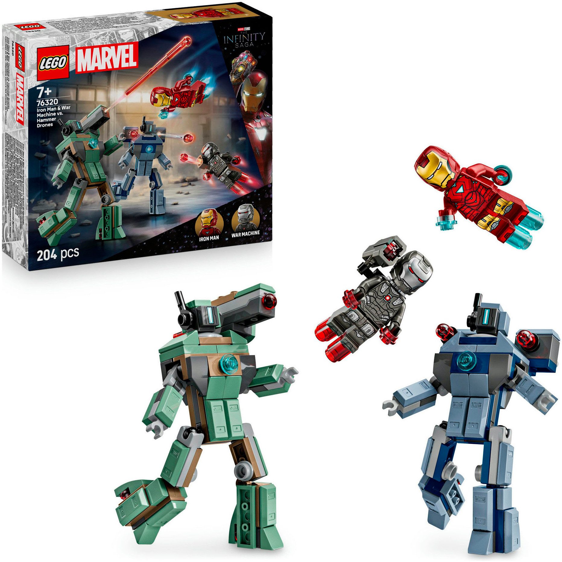 LEGO® Iron Man & War Machine vs. Hammer-Drohnen (76320), LEGO Super Heroes günstig online kaufen