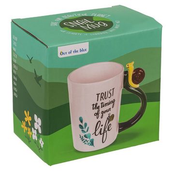 Out of the Blue Tasse Schnecke Motiv Tasse 3D Figur Trust the timing of your life