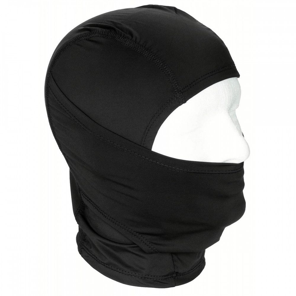 MFH Sturmhaube MFH Balaclava, dünn, schwarz, 100 % Elasthan, für Outdoor. Wasserfest und stoßfest