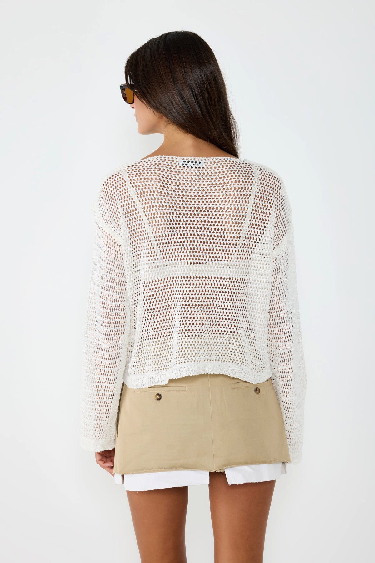 No Matter What Longpullunder Weicher Strickpullover mit Strukturdetails