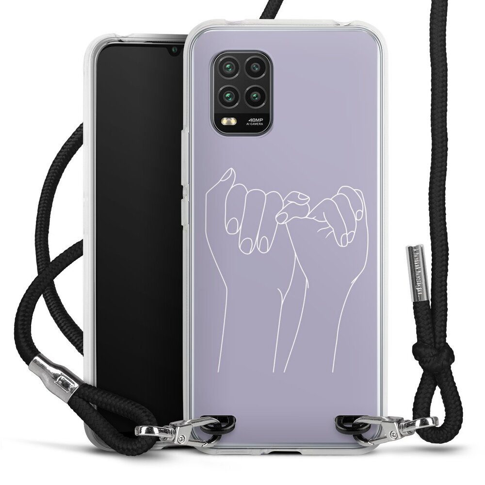 DeinDesign Handyhülle Pinky Promise Line Art, Xiaomi Mi 10 lite Handykette Hülle mit Band Case zum Umhängen